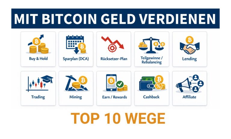 10 Wege, wie Anfänger mit Bitcoin Geld verdienen können