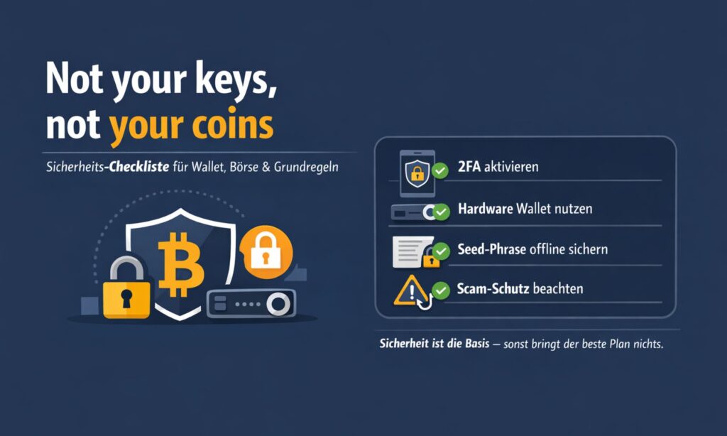 Sicherheits-Checkliste für Bitcoin: Wallet, 2FA, Backup und Scam-Schutz