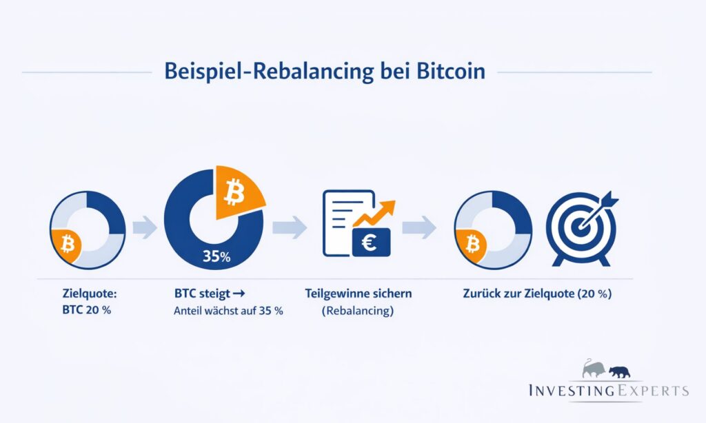 Beispiel für Rebalancing mit Bitcoin zur Gewinnsicherung